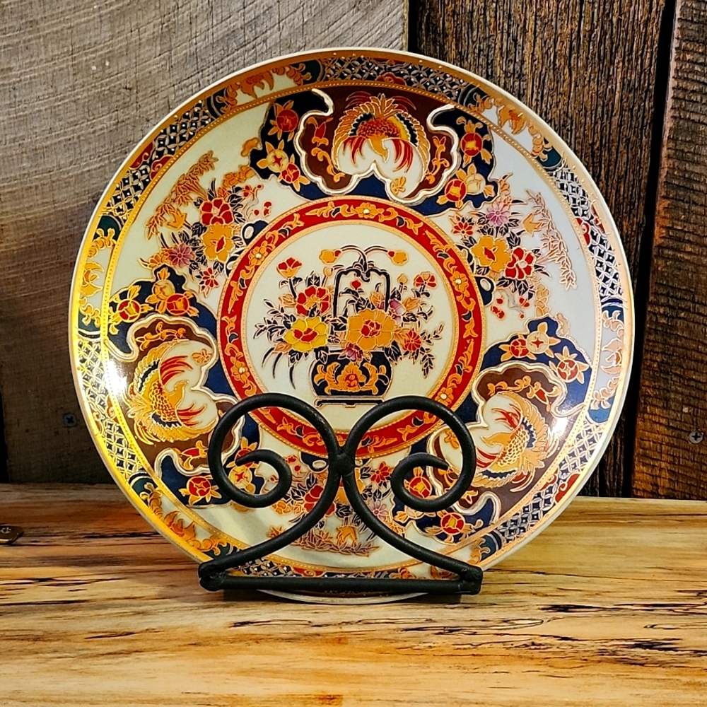 Vintage CBK Ltd. 10" Handpainted oriental Decorative Plate